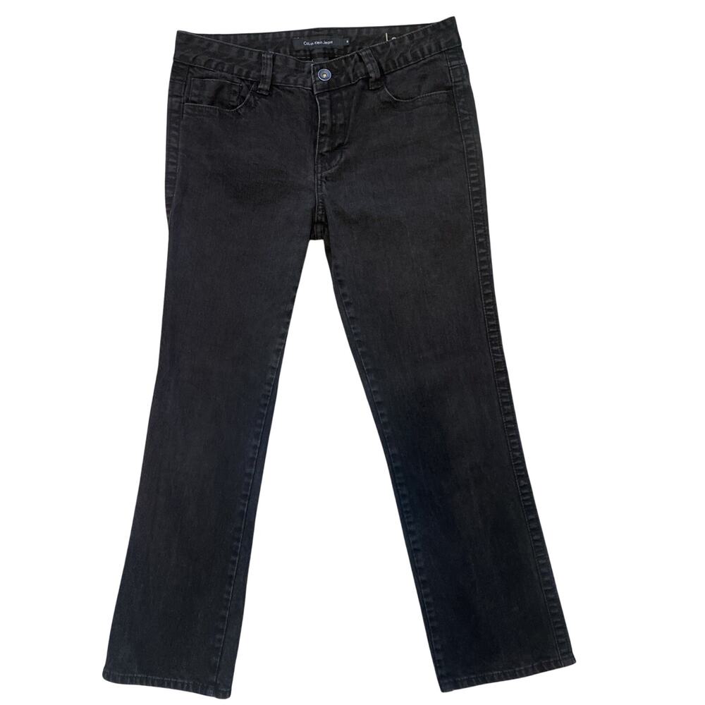 Calvin Klein Jeans Womens 10 Black Lean Boot Western Stretch Normcore Denim